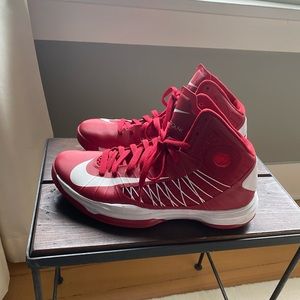 Men’s Nike Hyperdunk TB red/white high top basketball shoes 524882-601